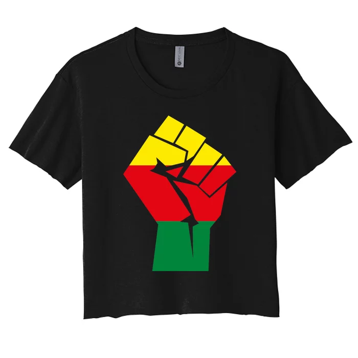 Black Power Juneteenth Women's Crop Top Tee