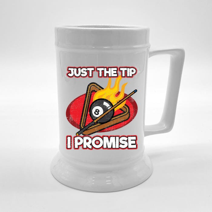 Billiards Player Just The Tip Promise Magic Shot Pool Funny Gift Front & Back Beer Stein