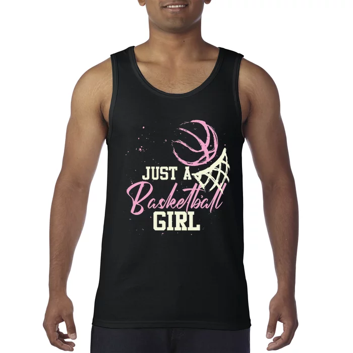 Basketball Player  Just A Basketball  Basketball Tank Top