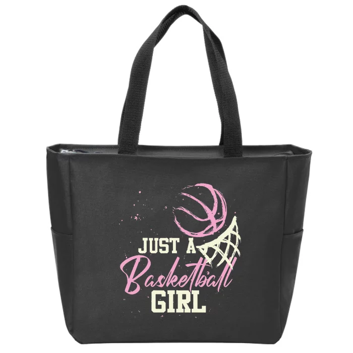 Basketball Player  Just A Basketball  Basketball Zip Tote Bag