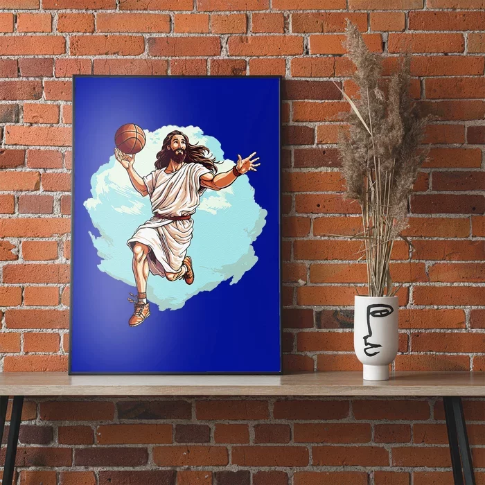 Basketball Player Jesus Hoops Playing BBall Lord And Savior Poster