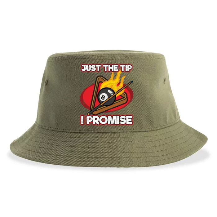 Billiards Player Just The Tip Promise Magic Shot Pool Cute Gift Sustainable Bucket Hat