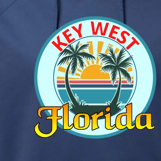 Beach Please Key West Florida Beach Spring Break Cute Gift Performance Fleece Hoodie