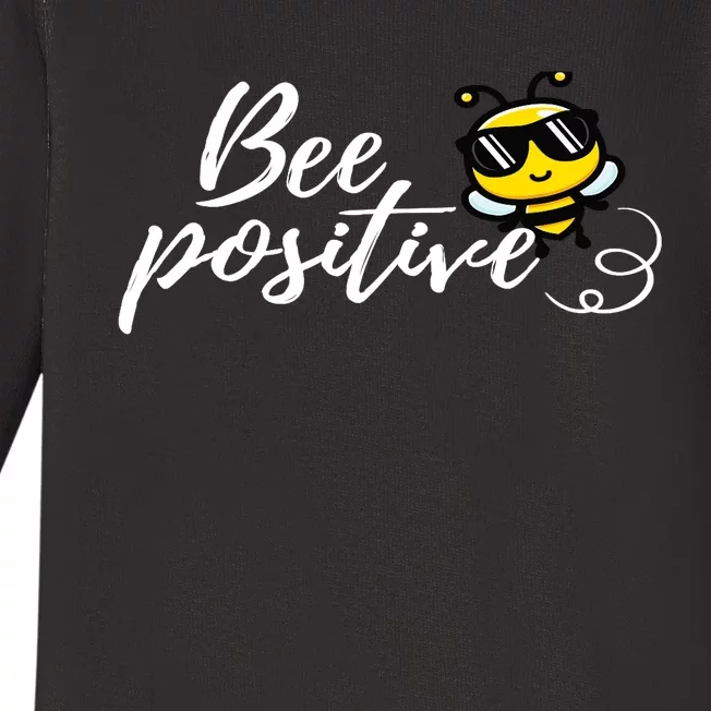 Bee Positive Kind Honey Bees Bumblebee Optimism Baby Long Sleeve Bodysuit