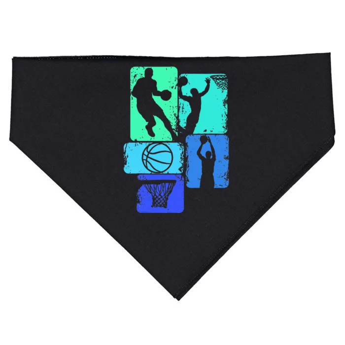 Basketball Player Kids Men USA-Made Doggie Bandana