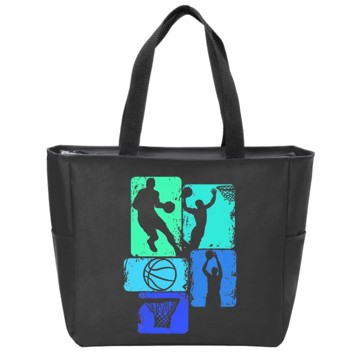 Basketball Player Kids Men Zip Tote Bag