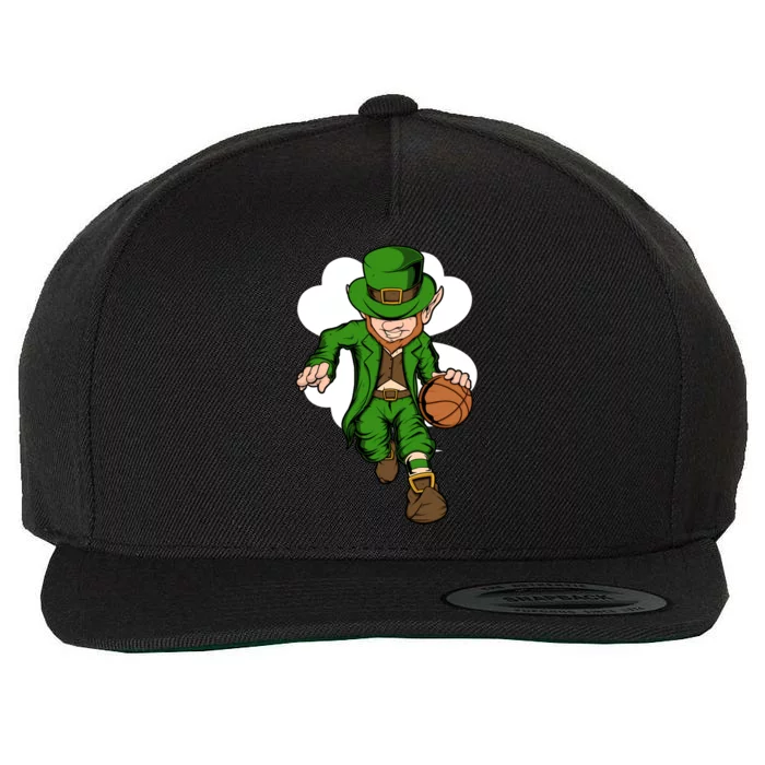 Basketball Player Leprechaun St Patrick's Day Basketball Funny Gift Wool Snapback Cap