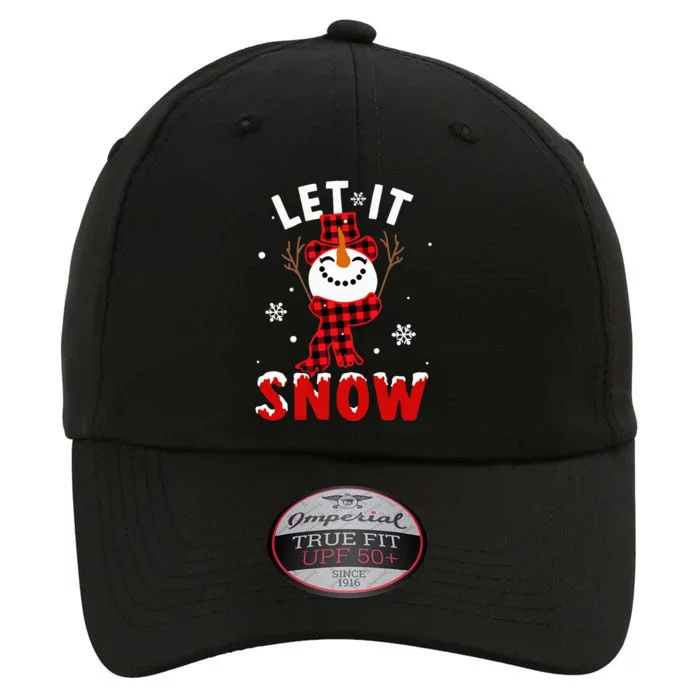 Buffalo Plaid Let It Snow Snowman Christmas Pajama The Original Performance Cap