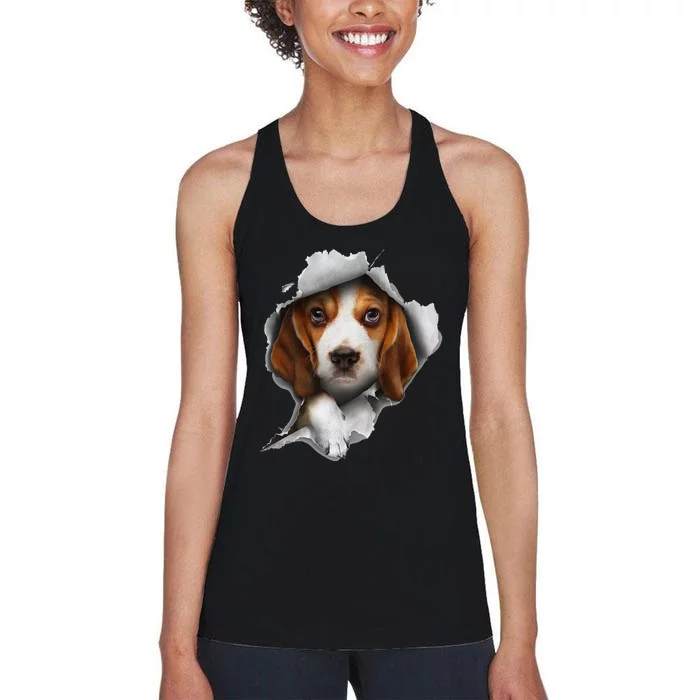 Beagle Puppy Lover Beagle Tee Beagle dog Women's Racerback Tank