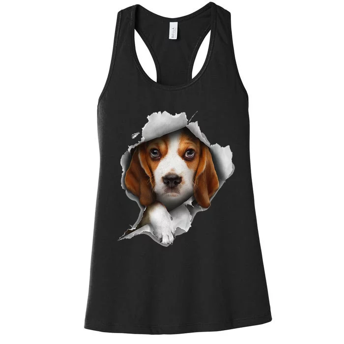 Beagle Puppy Lover Beagle Tee Beagle dog Women's Racerback Tank