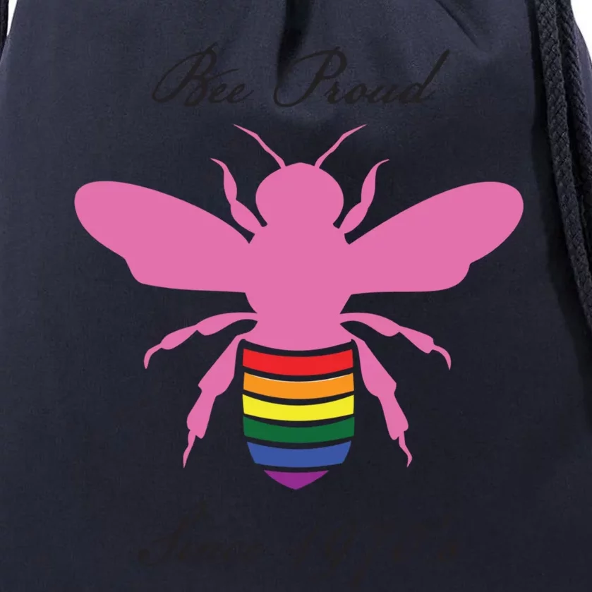 Bee Proud Lgbtq Hippie Since 1970 Great Gift Drawstring Bag