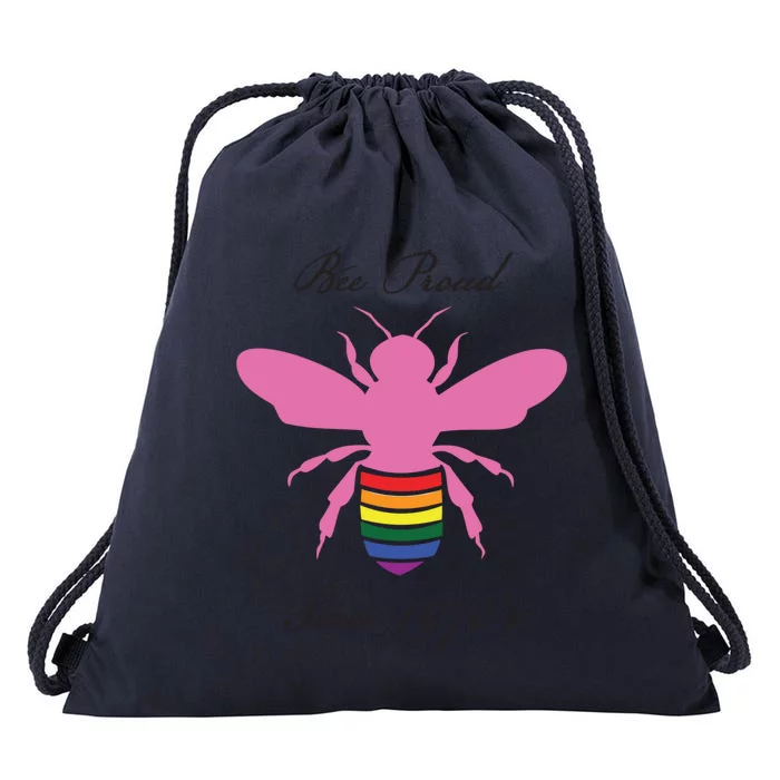 Bee Proud Lgbtq Hippie Since 1970 Great Gift Drawstring Bag