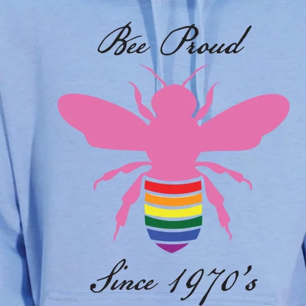 Bee Proud Lgbtq Hippie Since 1970 Great Gift Unisex Surf Hoodie