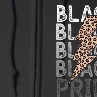 Black Pride Leopard Print Juneteenth Full Zip Hoodie