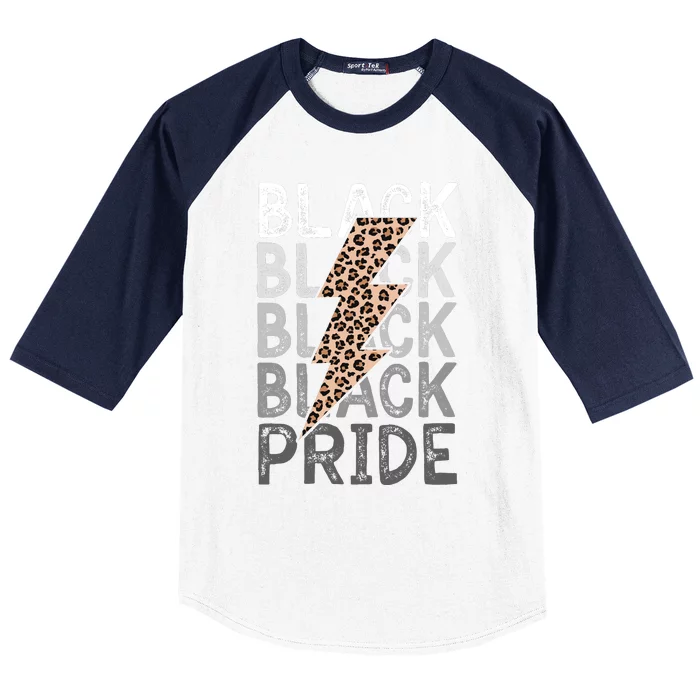 Black Pride Leopard Print Juneteenth Baseball Sleeve Shirt