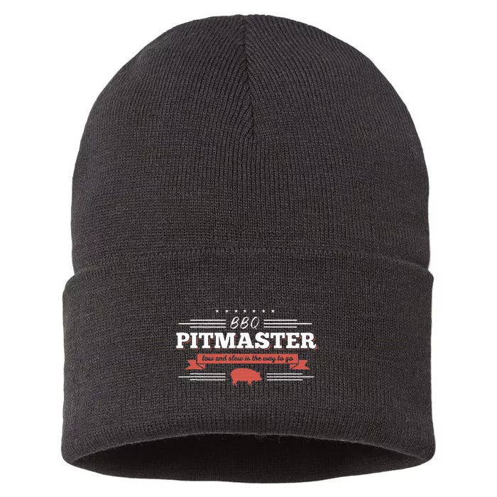 Bbq Pitmaster Low And Slow Is The Way To Go Grilling Party Sustainable Knit Beanie