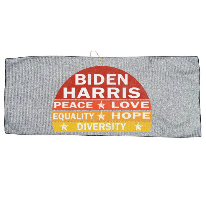 Bidenharris Peace Love Equality Hope Diversity Vintage Gift Large Microfiber Waffle Golf Towel