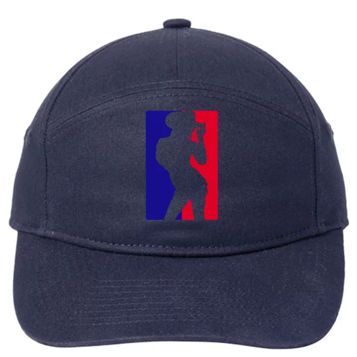 Basketball Parody Logo Funny Cowgirl 7-Panel Snapback Hat