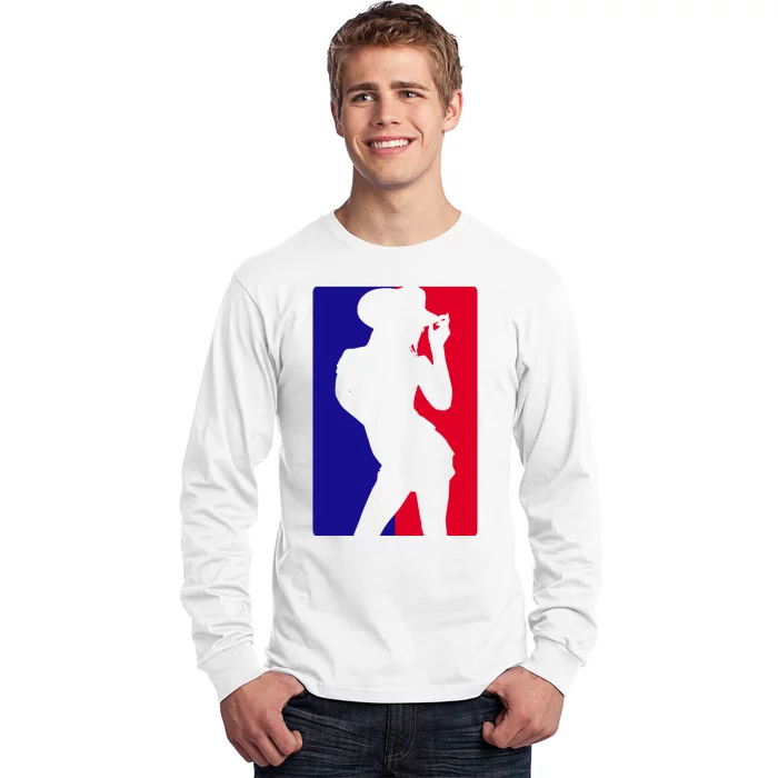 Basketball Parody Logo Funny Cowgirl Long Sleeve Shirt