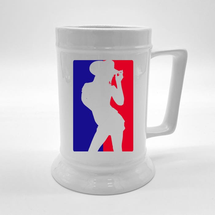 Basketball Parody Logo Funny Cowgirl Front & Back Beer Stein