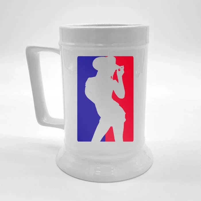 Basketball Parody Logo Funny Cowgirl Front & Back Beer Stein