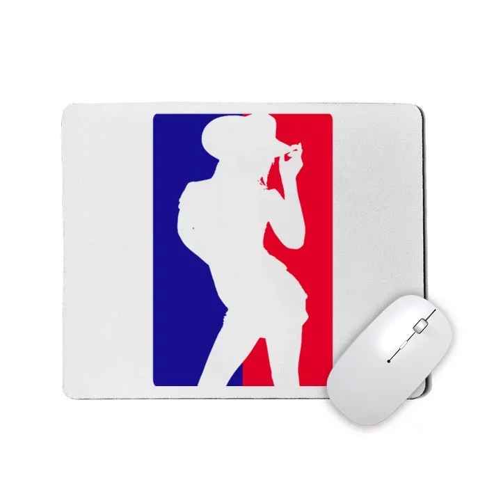 Basketball Parody Logo Funny Cowgirl Mousepad