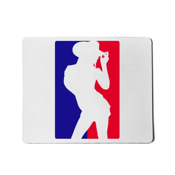 Basketball Parody Logo Funny Cowgirl Mousepad