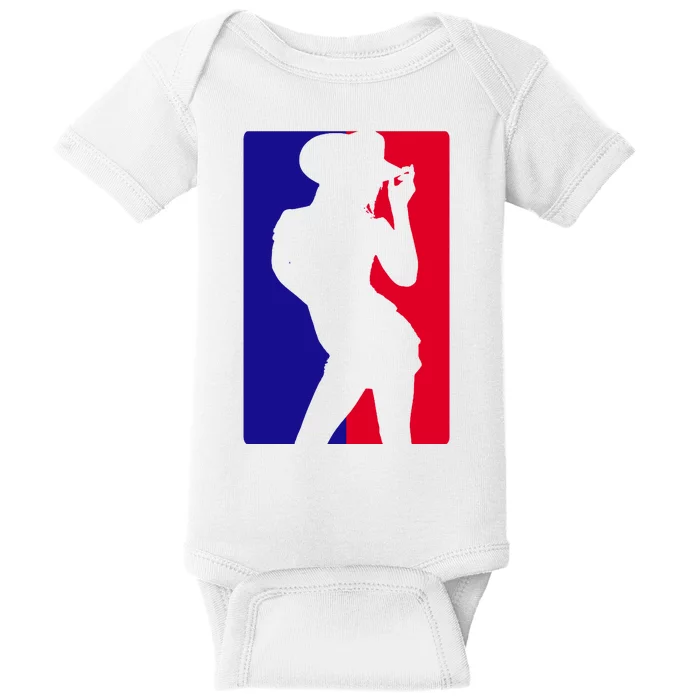 Basketball Parody Logo Funny Cowgirl Baby Bodysuit