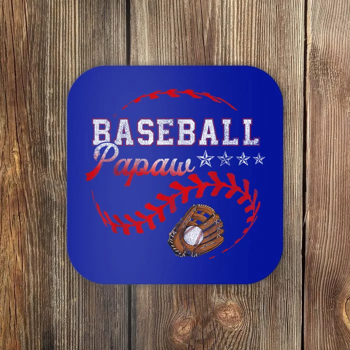 Baseball Papaw Love Playing Baseball Funny Coaster