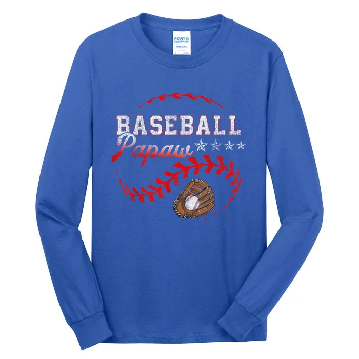 Baseball Papaw Love Playing Baseball Funny Tall Long Sleeve T-Shirt