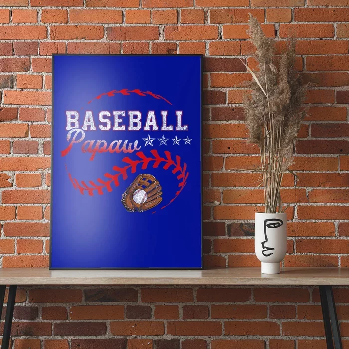 Baseball Papaw Love Playing Baseball Funny Poster