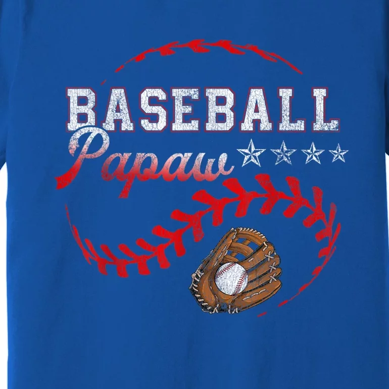 Baseball Papaw Love Playing Baseball Funny Premium T-Shirt