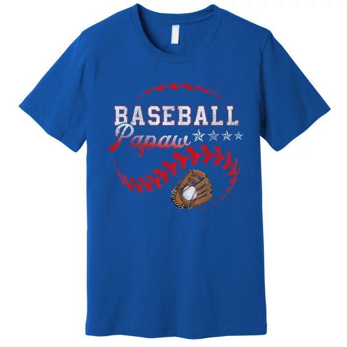 Baseball Papaw Love Playing Baseball Funny Premium T-Shirt