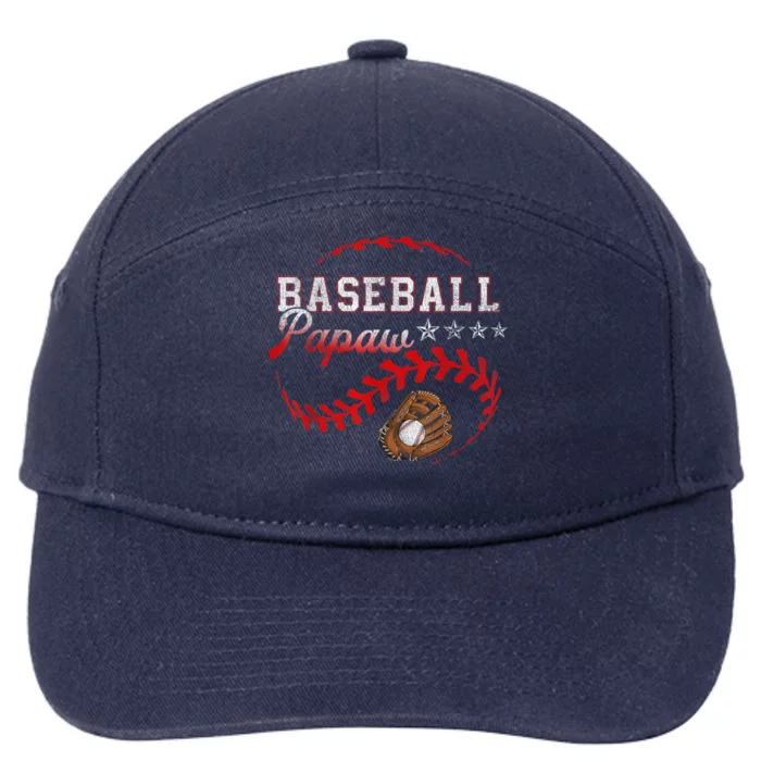 Baseball Papaw Love Playing Baseball Funny 7-Panel Snapback Hat