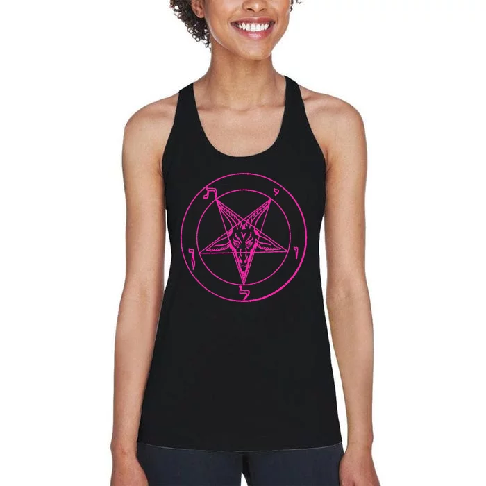 Baphomet Pentagram Leviathan Occult Women's Racerback Tank