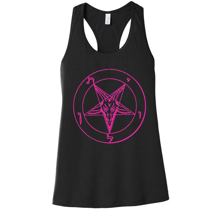 Baphomet Pentagram Leviathan Occult Women's Racerback Tank