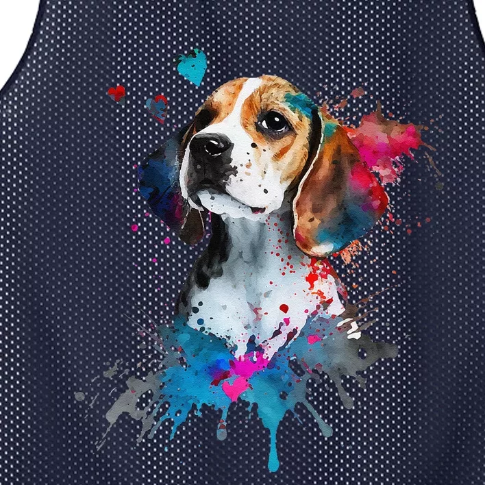 Beagle Puppy Lover Dog Mom Cute Valentines Day Love Themed Mesh Reversible Basketball Jersey Tank