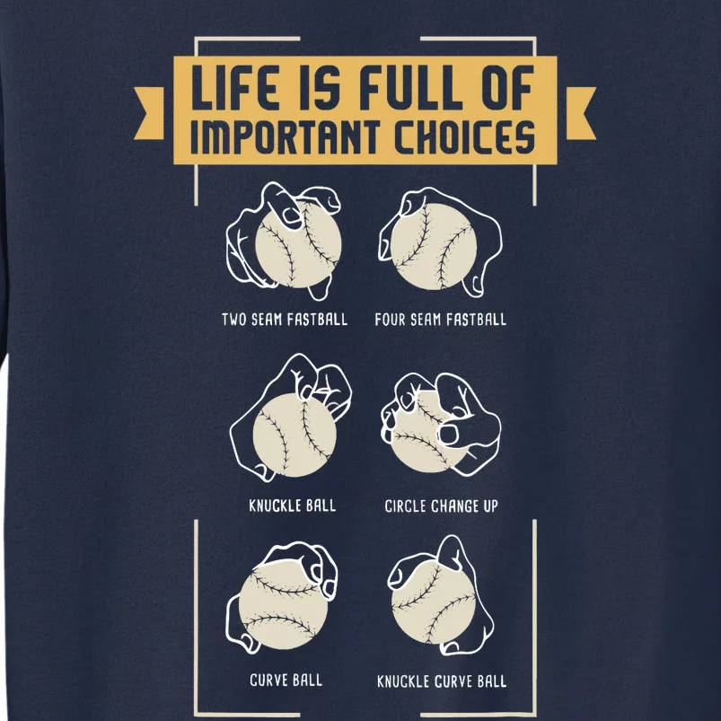 Baseball Pitches Life Choices Pitcher Player Gift I Baseball Sweatshirt