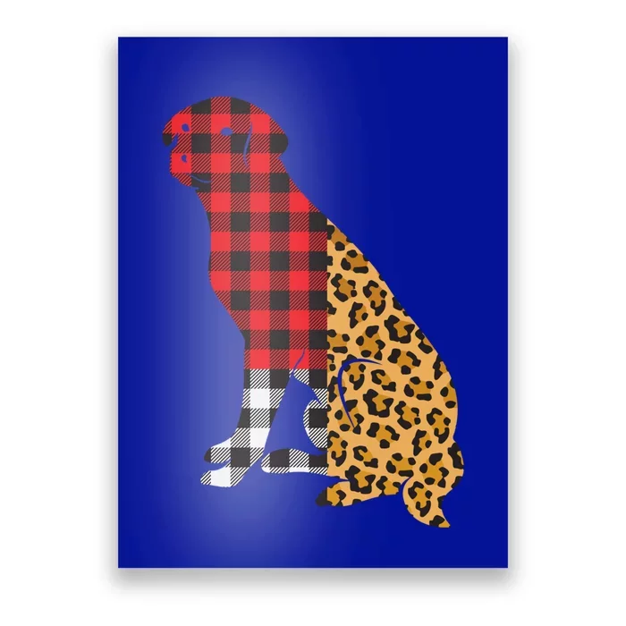 Buffalo Plaid Labrador Retriever Dog Lover Valentine's Day Gift Poster