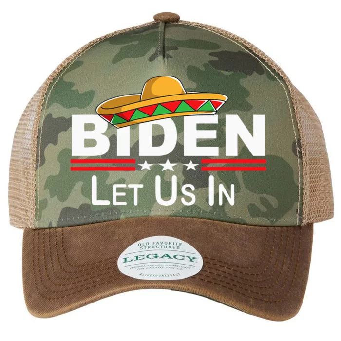 Biden Please Let Us In Border Control Biden Let Us In Legacy Tie Dye Trucker Hat