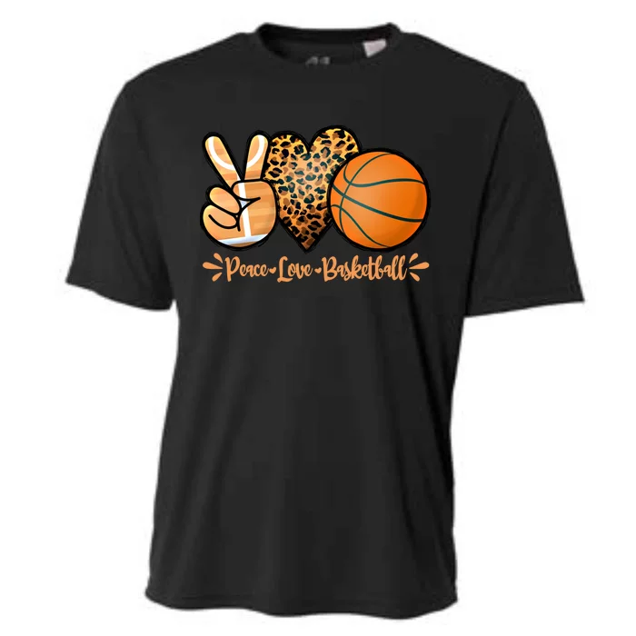 Basketball Peace Love Basketball Mom Game Day Outfit Gift Cooling Performance Crew T-Shirt