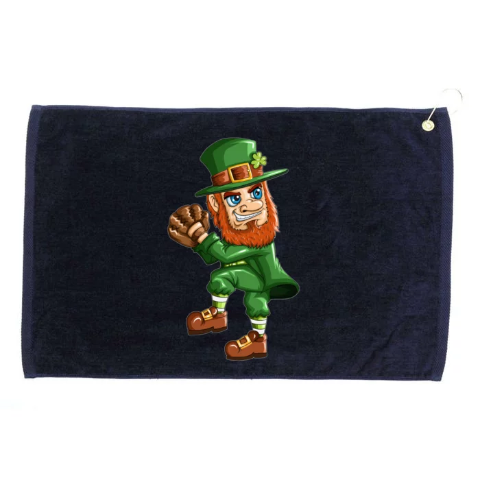 Baseball Player Leprechaun St Patricks Day Baseball Glove Gift Grommeted Golf Towel