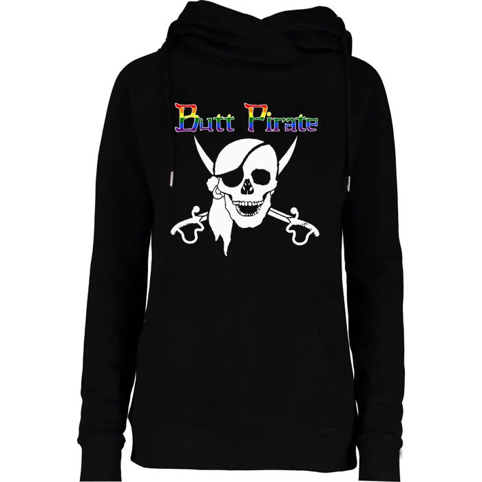 Butt Pirate LGBT Halloween Funny Halloween Costume Idea Womens Funnel Neck Pullover Hood