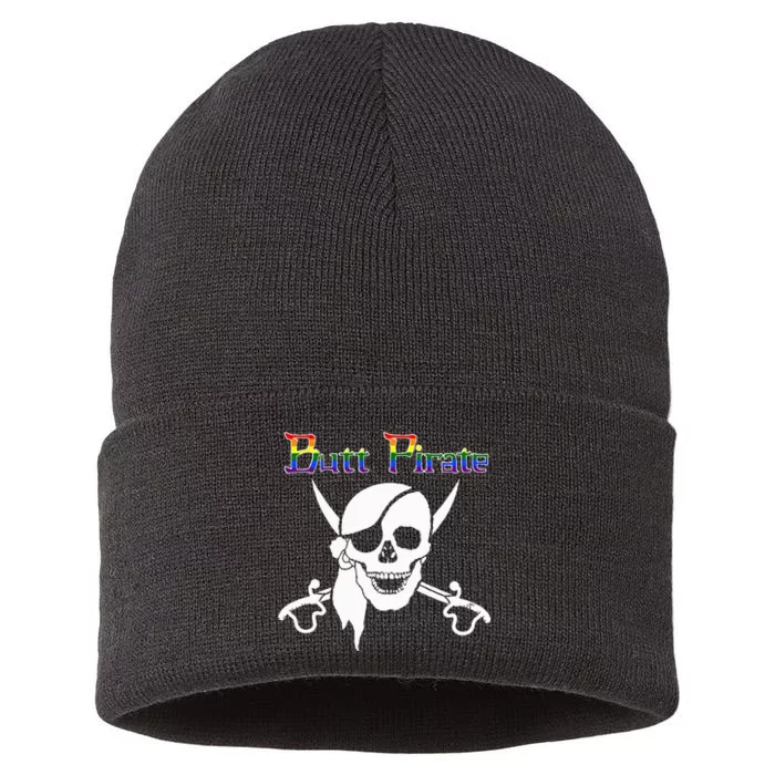 Butt Pirate LGBT Halloween Funny Halloween Costume Idea Sustainable Knit Beanie