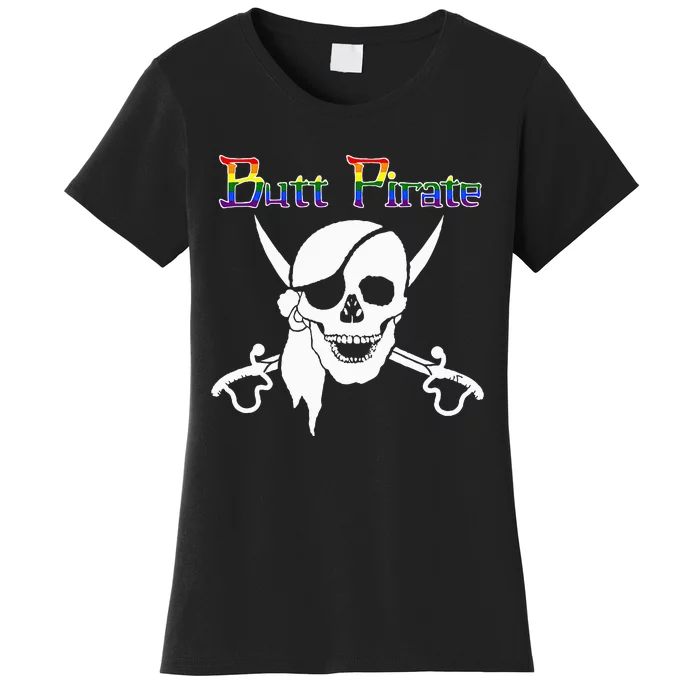 Butt Pirate LGBT Halloween Funny Halloween Costume Idea Women's T-Shirt