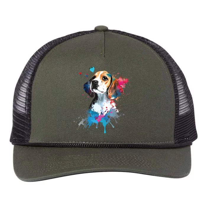 Beagle Puppy Lover Dog Mom Cute Valentines Day Love Themed Retro Rope Trucker Hat Cap