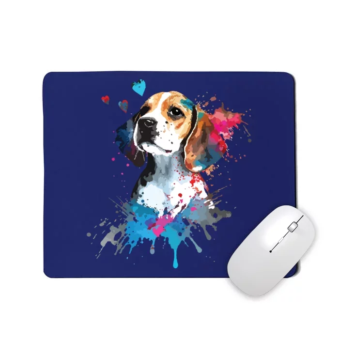 Beagle Puppy Lover Dog Mom Cute Valentines Day Love Themed Mousepad