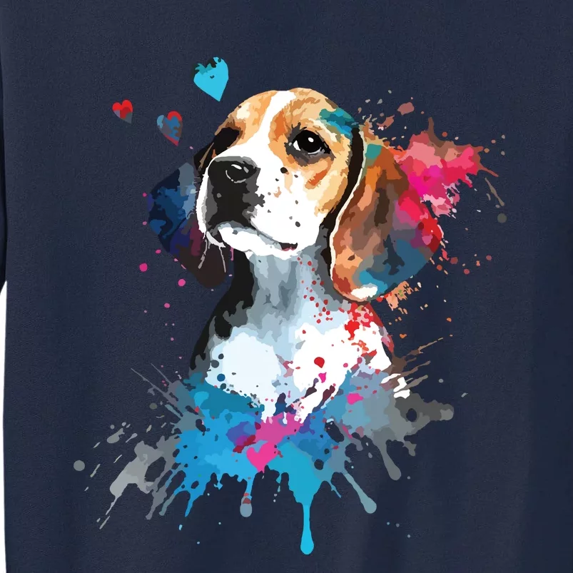 Beagle Puppy Lover Dog Mom Cute Valentines Day Love Themed Tall Sweatshirt