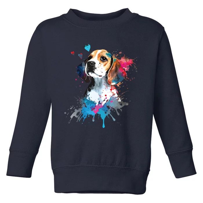 Beagle Puppy Lover Dog Mom Cute Valentines Day Love Themed Toddler Sweatshirt