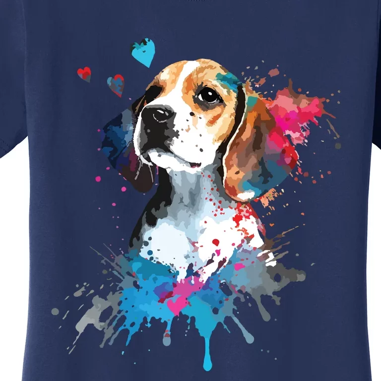 Beagle Puppy Lover Dog Mom Cute Valentines Day Love Themed Women's T-Shirt